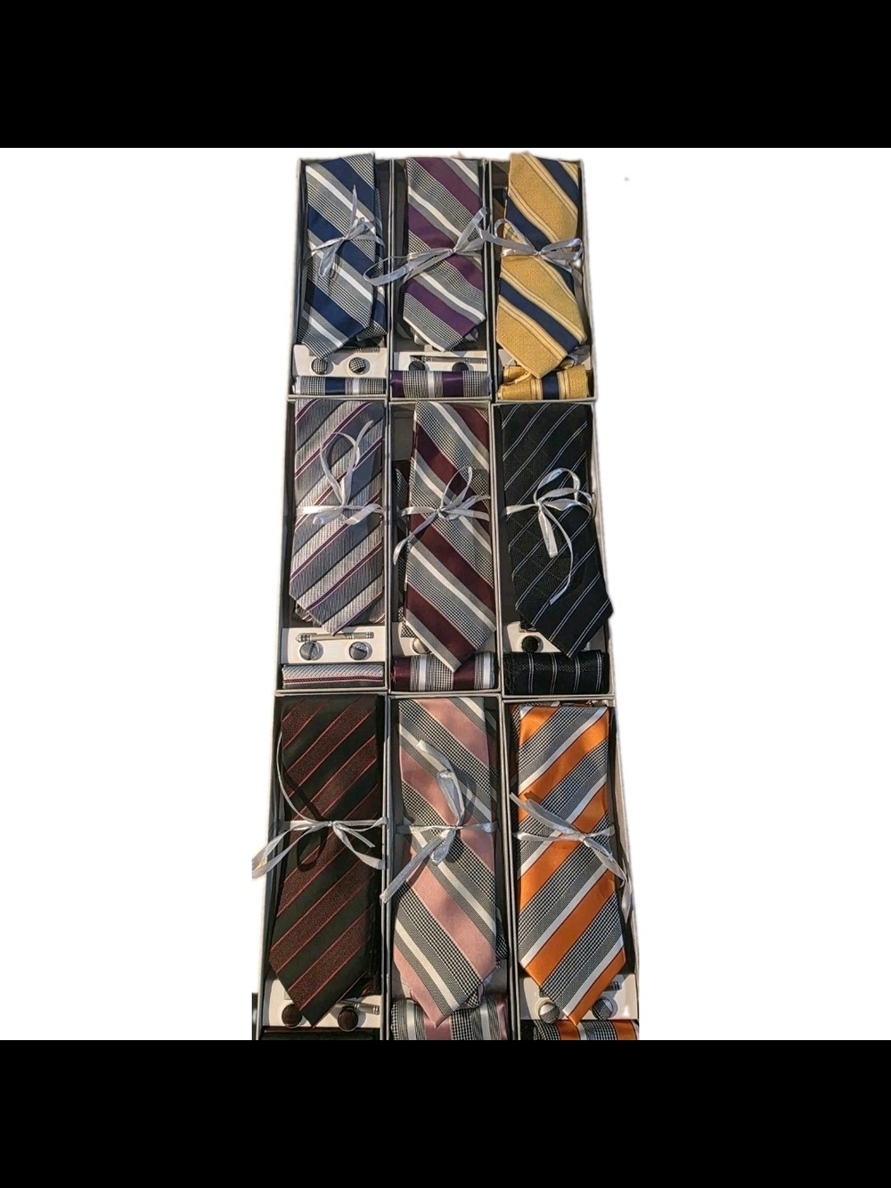 Set of 9 DiBangu Silk ties. Assorted Colors